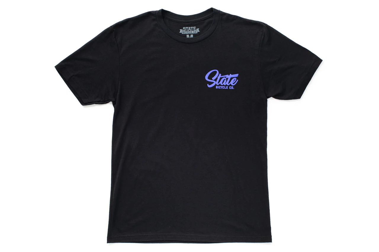State Bicycle Co. - "Manufacturing The Finest" - Premium T-Shirt (Black / Purple) - Image 4
