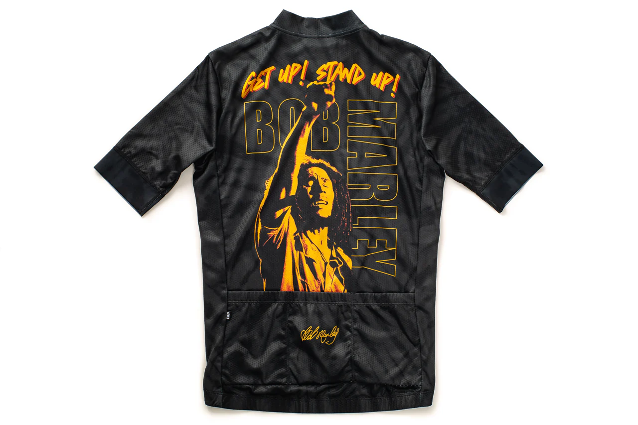 State Bicycle Co. x Bob Marley - "Get Up, Stand Up" Black Tie-Dye Jersey - Image 4